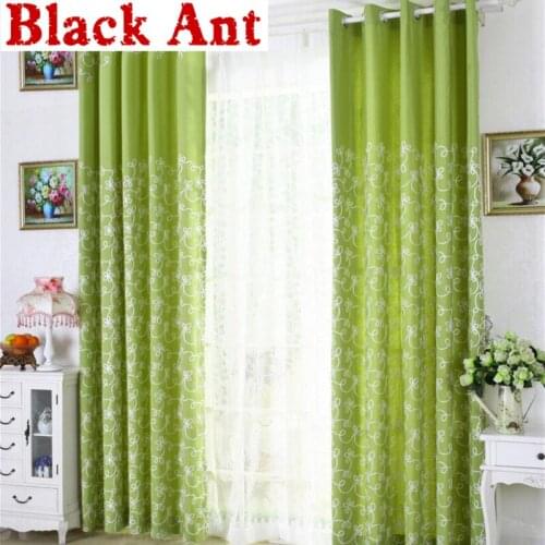 Green Curtains Sheer Voile Window Modern Living Room Bedroom Curtians Tulle Blue Fabrics Shade Purple Cortinas Rideaux X277 #30