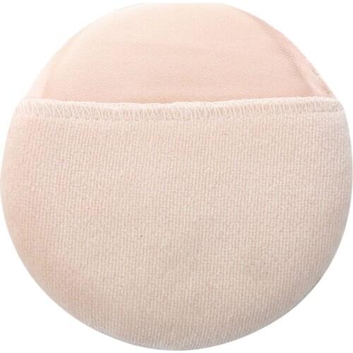 Women Cosmetic Beige White Round Face Makeup Facial Powder Puff