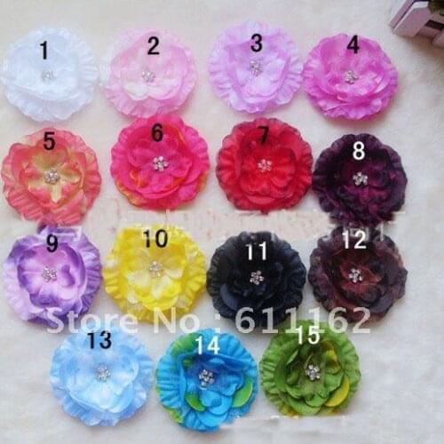 100pcs 4'' peony Gerber Peony b aby hair bows Childrens clip girl flowers bands 50pcs nvcxx5202