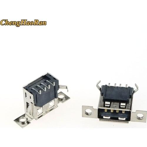 50 pcs Micro USB 2.0 Female 4-pin Micro USB Jack 4Pins Micro USB Connector Tail Charging Socket With Screw Holes