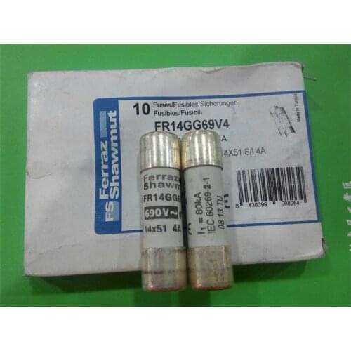 Free shipping 5pcs Import fuse fuse ceramic FR14GG69V4 14X51MM GOULD genuine 4A 690V gG