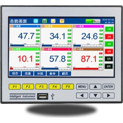 Paperless Recorder Temperature Multi-channel Color Screen Curve USB Data Pressure Current Voltage 6841216