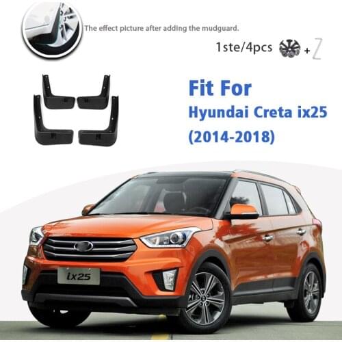 Mudflaps For Hyundai Creta ix25 2014-2018 Front Rear 4pcs Mudguard car Accessories Auto Styline Mud Flap Splash Guards Fender