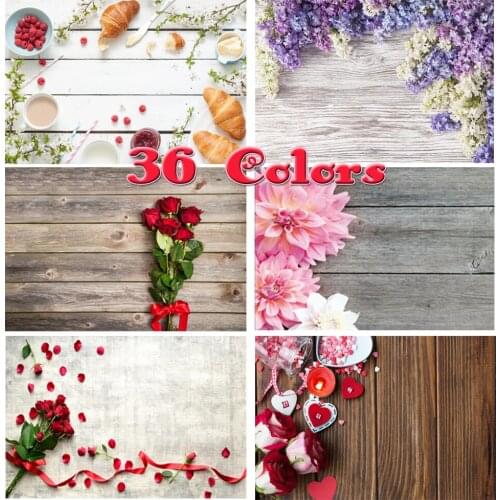 Yeele Flowers Petal Rose Gift Wooden Board Pet Doll Photography Backdrops Personalized Photographic Backgrounds For Photo Studio