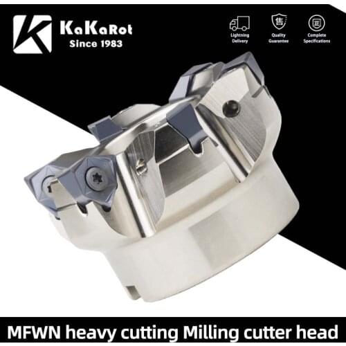 KaKarot Milling Head MFWN90 double-sided hexagonal plane heavy cutting milling cutter disk with WNMU08 blade 90 degree