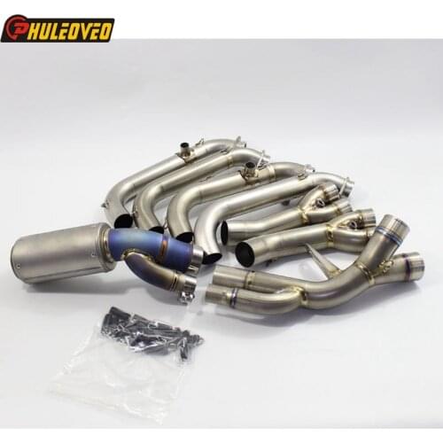 Titanium Alloy S1000R 17-19 Motorcycle Exhaust Muffler System Front Pipe with Muffler Exhaust Header Link Pipe S1000R 2017-2019