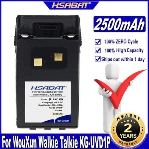 HSABAT KG-669 KG-679 KG-699 KG-703 2500mAh Battery for Wouxun CB Radio Walkie Talkie KG UVD1P KG-883 KG-659 Batteries