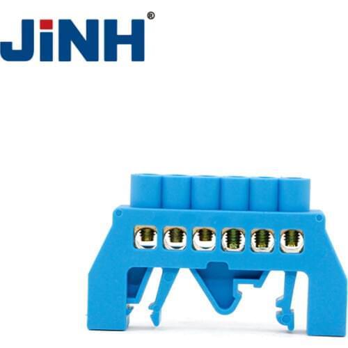 JINH 6*9 distribution box rail terminal block Flame retardant plastic wire arc terminal block Connector terminal