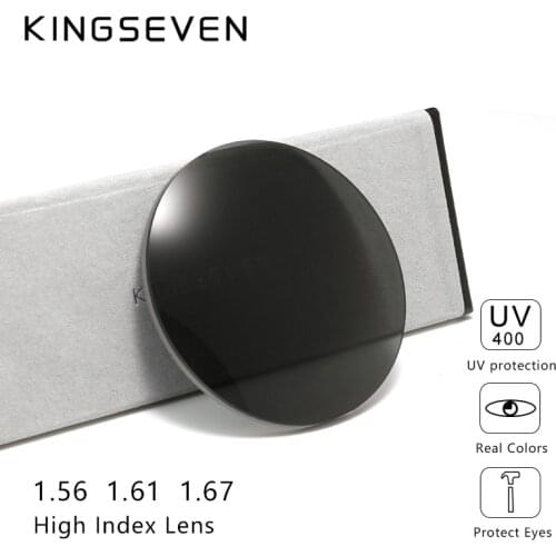 KINGSEVEN Radiation Prescription SeriesGray Brown Lens 1.56 1.61 1.67 CR-39 Resin Aspheric Myopia Presbyopia Optical Lens