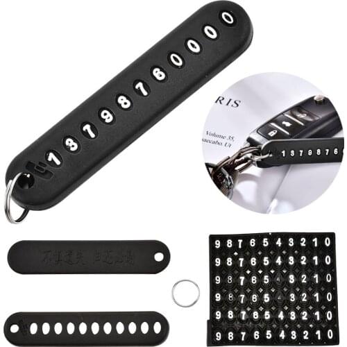 Pendant Keychain Gift for Husband Car Key Ring Anti-Lost Digital Number Plate Braided Rope Keychain Holder Punk Accessorie