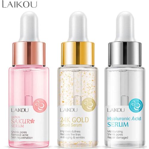 LAIKOU Makeup Base Moisturizing Essence 24k Gold Elixir Oil Control Professional Matte Serum Series Brand Foundation Primer 1pcs