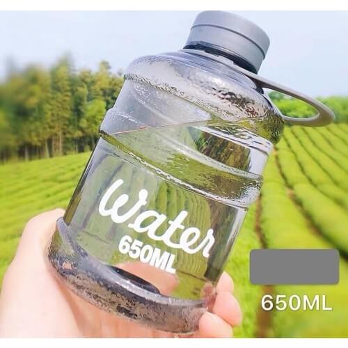 Cute Mini Portable Water Bottle Plastic Leak-proof Drinkware Bottles 650ml Travel Sports Fitness Water Jugs Student Gift Cup
