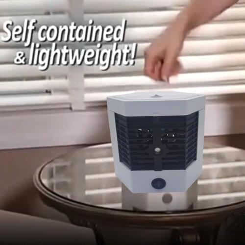 Mini Usb Portable Air Cooler Fan Tabletop Air Conditioner Desktop Air Cooling Fan Humidifier Purifier For Office Bedroom#g4