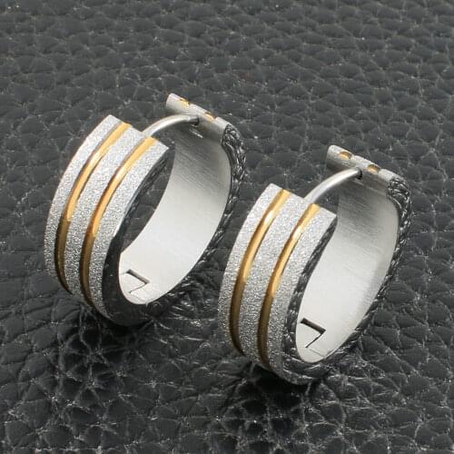 Fashion Stainless Steel Jewelry Simple 20MM Hoop Earrings Personality For Woman Bijoux Femmes Joyas Mujer Store ERYZ021