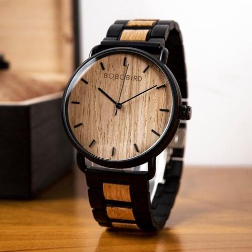 BOBOBIRD Men Watch 2020 Wood Wrist watches Luxury Timepiece reloj hombre As Great Gift in Box Dropshipping