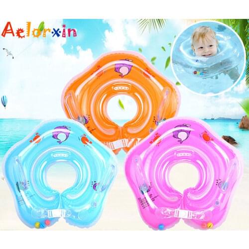 Newborns Inflatable Wheels PoolBathing Circle Swimming Baby Accessories Ring Tube Newborns Bathing Circle Safety Neck Float