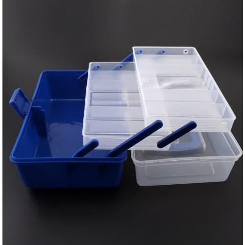 Portable 30 18 15cm Multifunctional 3 Layers Big Fishing Tackle Box with Durable Plastic