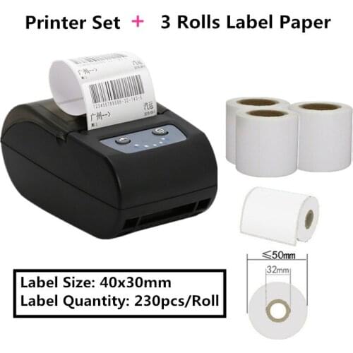 GOOJPRT Label Barcode Printer Thermal Receipt Label Printer Bar Code QR Code Sticker Machine 20mm-58mm Notes Paper with Adhesive