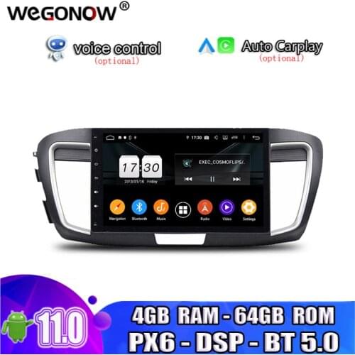 PX6 DSP Android10 4GB RAM 64GB ROM 8 Core Car DVD Player GPS Map RDS Radio wifi Bluetooth5.0 For Honda ACCORD 9 2015 2016 2017