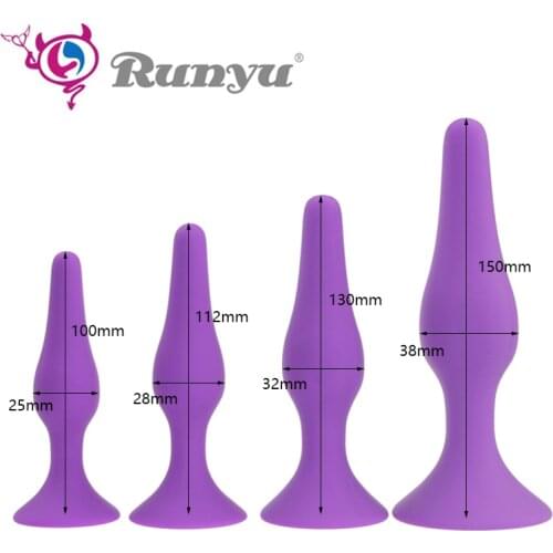 S/M/L/XL Comfortable Silicone Anal Plug Suction Cup Beads Butt Plug Anus Dilator Sex Toys for Men Women Adult Games