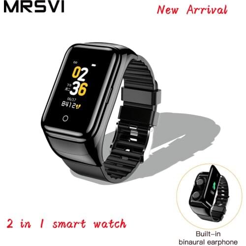 Smart watch with Tws earphone Wireless Bluetooth 5.0 Earbuds Mini Earpieces With Mic Charging Box Sport Headset For mobile phone