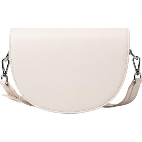 Messenger Bag Female Travel Handbags Retro High Quality Pu Leather Semicircular Crossbody Bags for Women Lady Shoulder