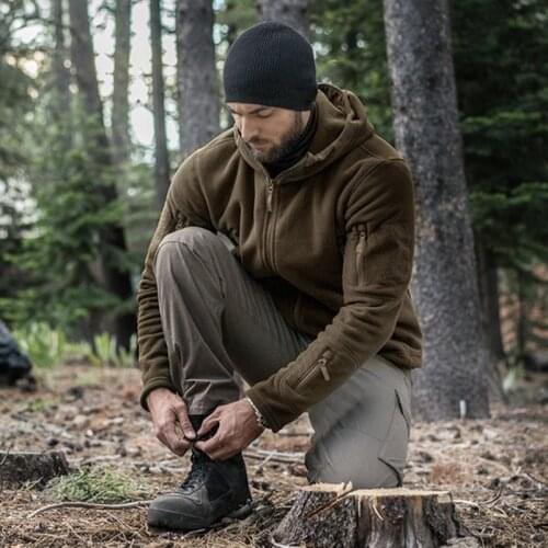 Thermal Jacket Mens Military Tactical Fleece Jacket Men Winter US Army Jackets Outdoor Soft Shell Hooded Coat Uniform Hunt Coat