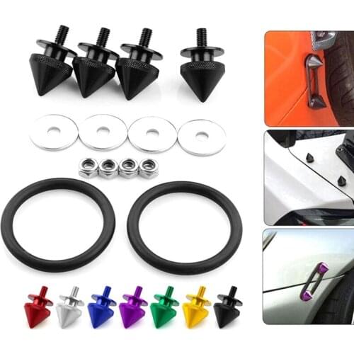 U 4Pcs Aluminum Car Fender Bumper Quick Release Fasteners Kit Truck Spike Washers Car Accessories