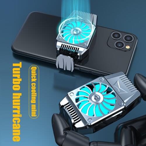 Universal Mobile Phone USB Game Cooler System Cooling Fan Holder Stand Radiator For iphone 12 Xiaomi Huawei Samsung vivo phone