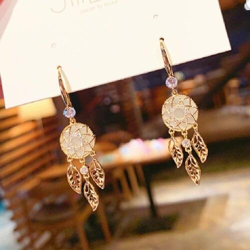 XIYANIKE Gold Color Leaves Drop Earrings Vintage Alloy Accessories Gift 2021 For Women Fashion Party Wedding Jewelry Oorbellen
