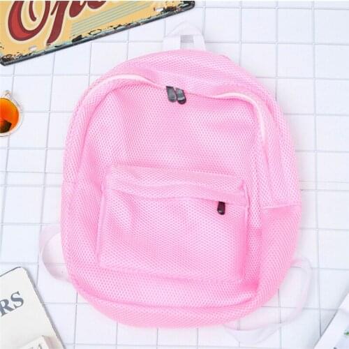 Summer Hollow Mesh Backpack Wide Backpack Womens Backpack Creative Shoulder Strap Large Capacity Backpack Comfortable