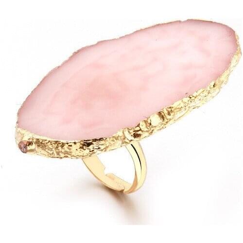 Boho Bijoux Resin Big Statement Ring Party Women Simple Jewelry Fashion Geometric Resin Ring New Designer Bijoux Femme