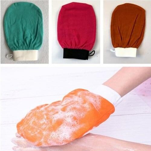 1pcs Bath Scrub Glove Exfoliating Body Facial Tan Massage Glove Exfoliator Glove Bath Shower Wash Hot Bathroom Accessories