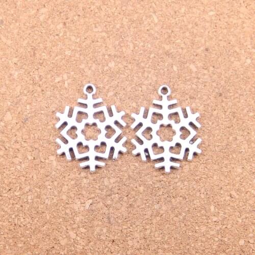 10pcs Charms snow snowflake 29x23mm Antique Pendants,Vintage Tibetan Silver Jewelry,DIY for bracelet necklace