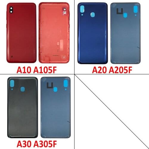 10pcs/lot Back Battery Glass Cover Panel Rear Door Case For Samsung Galaxy A10 A20 A30 Back Cover Housing