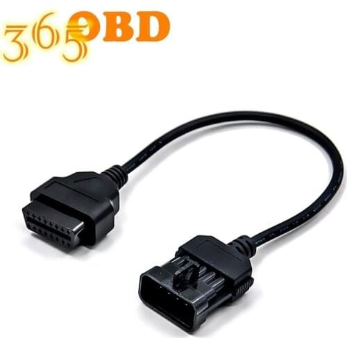 10Pin OBD OBD2 Connector Cable Works For Vauxhall /Opel OPCOM Diagnostic Adapter 10 Pin to OBDII 16 Pin