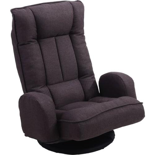 360 Degree Swivel Folding 6-Position Floor Chair Armrest Fashion Swivel Lazy Sofa Floor Armchair Comfort Video Gaming Chair