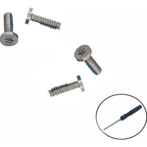 4pcs Silver Torx 5 Point Star screw Pentacle Dock Bottom Connector Screw + Screwdriver for iPhone 4 4S 4G Useful Wholesale