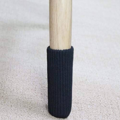 4Pcs Floor Protection Chair Leg Socks Thicken Knitting Furniture Feet Sleeve Table Anti-slip Cover Protector