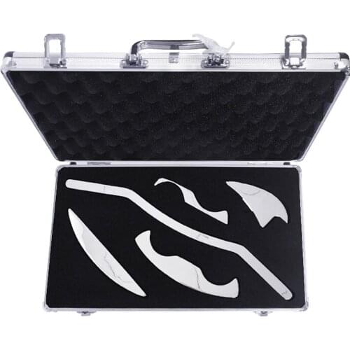 5Pcs Medical Stainless Steel Gua Sha Scraper Physical Therapy Fascia Knife Myofascial Release IASTM Tools Physiotherapy Knife