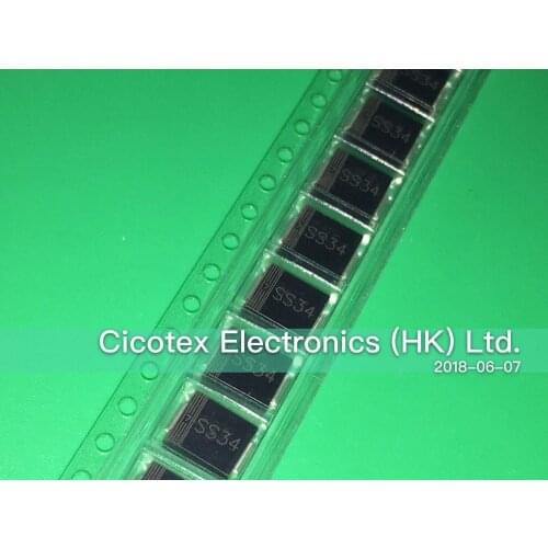 50pcs/lot SS34 SMC DO-214AB DIODE SCHOTTKY SMD 40V 3A DO214AB SK34 1N5822