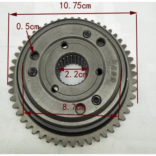A31 Motorcycle One Way Bearing Starter Clutch Assy 52 Teeth for Honda WH125-12 SDH125-53 KYY 125 Engine Starter Clutch