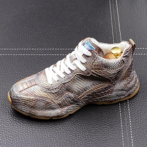 CuddlyIIPanda Men Spring Autumn Thick Bottom Luxury Designer Leisure Sneakers Male Youth Trending Fashion Casual Dad Shoes