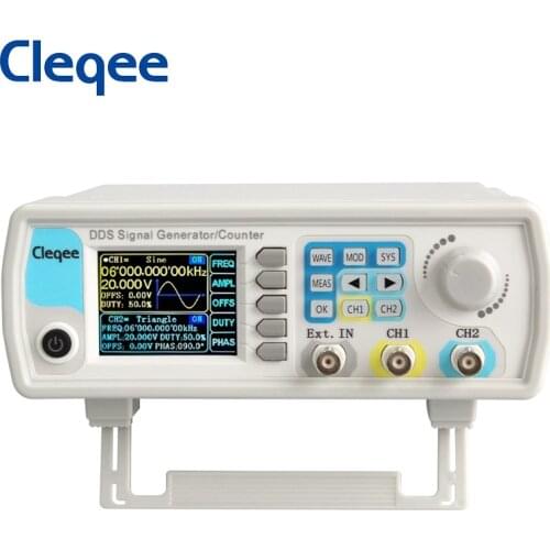 Cleqee JDS6600 15MHz ~ 60MHz Dual-channel Arbitrary Waveform Signal Generator DDS Function Counter Frequency Meter