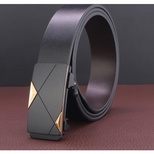 Hot selling automatic buckle designer belt men Black male Waist Straps fashion luxury brand cintos masculinos Casual Waistband