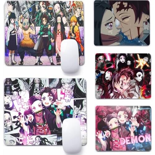 Tanjirou Kamado Nezuko Kamado 22x18cm Mouse Pad Computer Small Mouse Non-slip Pad Desktop Keyboard Pad Office Mouse Mat