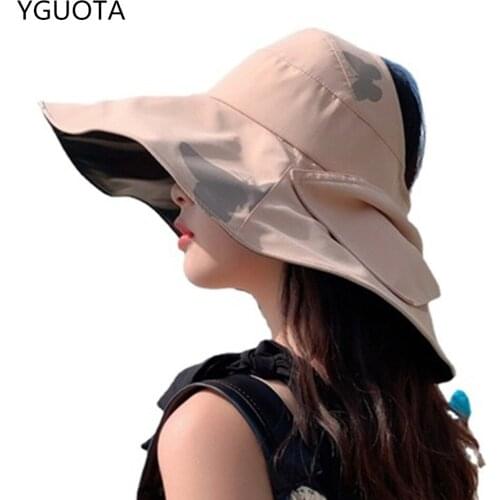 Fisherman Hat Summer Han Edition New Outdoor Leisure Womens Color Bowknot Beach Sun Hat Is Prevented Bask In Face