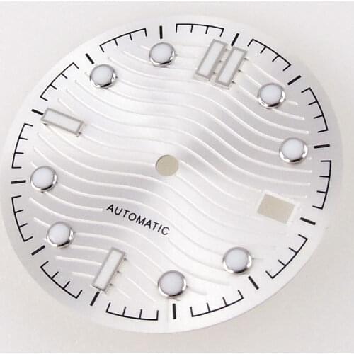 31mm Watch Dial Men Watch Steel for NH35 NH35A Automatic Movement Date Display