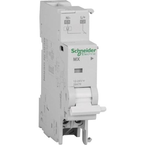 MX shunt trip unit, 12-24VAC / 12-24V DC (for C60 products) 50 / 60Hz 26478