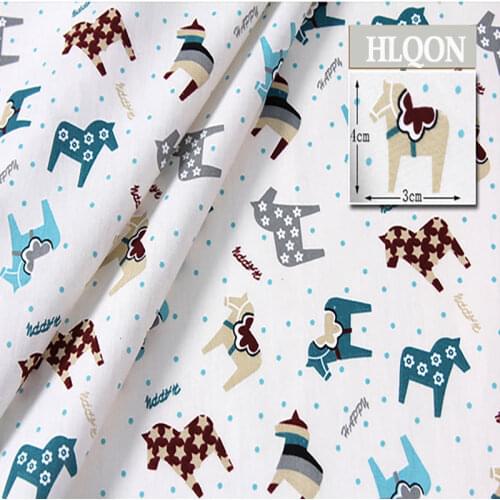 New Arrival Imported 100%cotton horse print fabric for children cloth brocade fabrics DIY Sewing Craft Cloth bY one meter